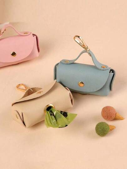 Spot Outdoor Leather Pet Waste Picker/Portable Pet Poop Bag Dispenser/Cross-Border Multi-Color Dog Poop Bags/Multi-Color