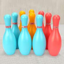 12 unids/set juego de bolos incluye 10 pines y 2 bolas de bolos de plástico juguetes para el hogar deportes al aire libre regalos del día de la madre ZSY 1YIQ - 1 juego - Ver 5