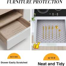 1 Roll Thick Gray Non-Slip Washable EVA Refrigerator/Cabinet Liner Mat, Easy To Cut - Grey - View 7