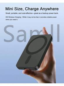 10000mAh Magnetic Wireless Power Bank, MagSafe Compatible Portable Charger For IOS Phone 12-17 | Fast Charging Backup Battery Pack, Strong Magnetic Suction, Compact And Portable Design | Perfect For Daily Use, Commuting, School, Office, Outdoor Activities Perfect Gift For Valentine's Day, Mother's Day, Father's Day, Graduation, Birthday, Holiday Gifts Suitable For Summer Holiday Outdoor Travel - 黑色 - 查看 8