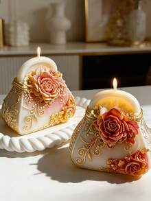 1 pieza Molde de silicona detallado en 3D para bolso, suave y duradero, fácil de desmoldar, adecuado para velas, resina, yeso, jabón, manualidades DIY, decoración del hogar, regalo ideal para el Día de San Valentín, boda, Día de la Madre, cumpleaños - A - Ver 7