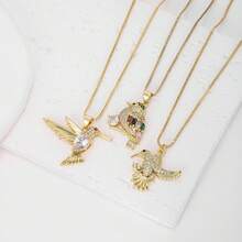 1pc 18K Gold Plated Copper Round Pendant Necklace, Luxury Jewelry, Minimalist Design, Exquisite Gift For Women - Gold - View 10