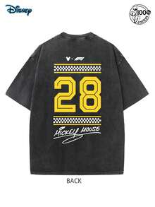 Two Sided Mickey Mouse Helmet F1 Racing Team Fuel The Magic Shirt, Formula1 Las Vegas Grand Prix Disney Tee, Disneyland X Formula Outfit,Disney Gifts,Disney Trip 2026 Tee, Streetwear, Men's Spring/Summer Clothing, Couple's Clothing, Mickey Racing Team - Black - View 6