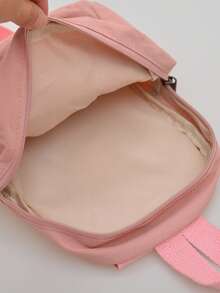 Mochila ligera y resistente al agua de nailon, mochila pequeña de moda para uso al aire desplazamientos, versátil mochila escolar para estudiantes - Rosa - Ver 6