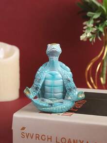 1pc Turtle Design Decoration Craft, Modern Polyresin Decoration Object For Home Best Gifts Birthday Graduation,Zen Sea Turtle Meditation Statue - Resin Yoga Turtle Figurine For Home & Garden Decor, Outdoor Animal Sculpture - One Size - View 2