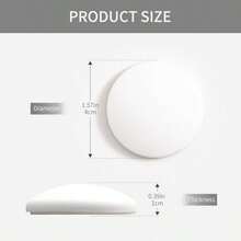 Door Stoppers - 1.57" White Door Stoppers For Wall 12 Pack With Heavy-Duty Adhesive - Wall Protector And Shock-Absorbent Protectors From Door Knobs - Prevents Scratches On Walls And Doors - White - View 3