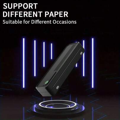  Impresora portátil inalámbrica ORICO para viajes - Impresora térmica, compatible con papel térmico tamaño carta EE.UU. y A4 plegable, compatible con smartphones, tabletas y portátiles, batería recargable USB, diseño de moda