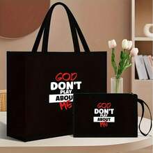 3 pezzi "Dio non scherza con me" Adesivi termoadesivi, Decalcomanie da stirare fai-da-te per magliette, cuscini, Adesivi in plastica lavabili e resistenti per zaini, cuscini, pantaloni, coperte per divani, Stampe di alta qualità resistenti allo sbiadimento per magliette - L - Visualizzare 5