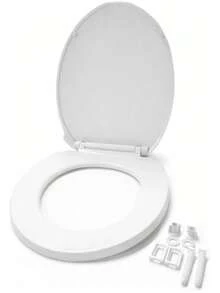 Asiento Inodoro Tapa Wc Blanco Cierre Suave Blanco - A - Ver 3