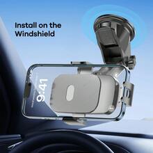 REMAX 1 pieza Soporte universal ajustable para teléfono de coche - Montaje con ventosa para salpicadero/parabrisas apto para todos los teléfonos inteligentes - XK156 - Ver 2