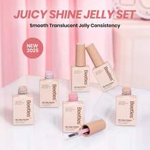 Beetles Gel Polish Whispers Of Love Jelly Gel Nail Polish Set - 6 Colors Milky White Nude Pink Neutral Sheer Translucent Soak Off UV Gel Nail Kit - Whipsers of Love - 查看 7