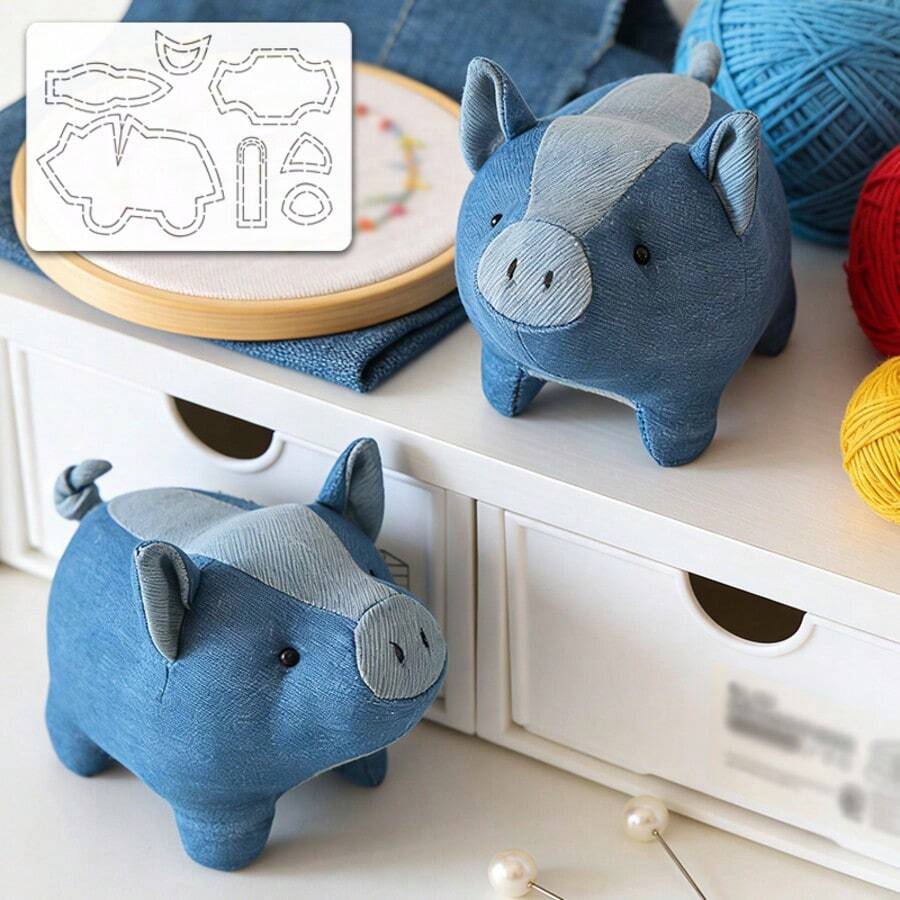 1pc Cute Pig Sewing Patchwork Soft Template DIY Pig Pattern PET Quilting Template, Pattern Transfer Tool For Patchwork, Embroidery, Home Decor - Handmade Template, Suitable For DIY Enthusiasts, Sewing Accessories, Durable Handmade Template - Classic - View 1