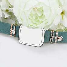 5pcs Watch Band Decorative Rings, Elegant Crystal Heart & Bow Decor Charms, Multiple Colors Available, Suitable For Apple Watch Bands, Suitable For Daily Wear - Rose Gold - View 3