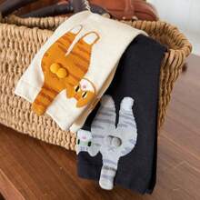 1 pereche încălzitoare de picioare cu ouă de pisică 3D, încălzitoare de picioare la jumătatea gambei cu design adorabil de pisică, încălzitoare de picioare unisex, încălzitoare de picioare casual drăguțe și amuzante pentru primăvară/vară, cadou ideal pentru iubitorii de pisici, prietene, mame - Multicolor - Vizualizare 7