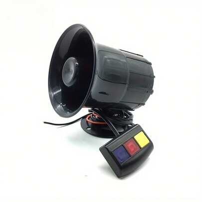 12V三音汽车喇叭摩托车扩音器警报器扬声器紧急声音放大器，适用于大多数汽车和摩托车