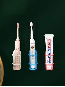 1个免钻孔电动牙刷架，吸盘式壁挂收纳架，浴室牙刷整理架 - 白色 - 查看 4