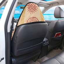 1pc Totem Sun Vertical Stripe Printed Car Seat Cover, Breathable And Non-Slip, Front Covers, Machine Washable, Fit For All Vehicles, Perfect For Holiday Gift & Leisure Driving, Vehicle Interior Upgrade, Playful Design, Easyinstall Covers - Nhiều màu - Xem 6