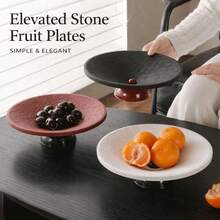 Đĩa đựng trái cây chân cao, khay ăn nhẹ sang trọng, khay thoát nước, đĩa đựng trái cây khô. - Nhiều màu - Xem 3