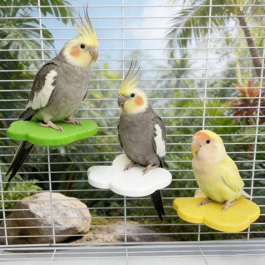 1pc Cloud Parrot Jumping Platform Toy, Bird Scratching Perch, Bird Cage Decor Parrot Rest Stand, Suitable For Birds And Small Pets All Seasons