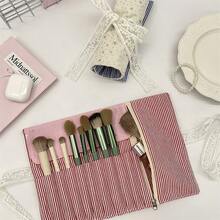 可折叠星形亮片化妆刷套装，带收纳袋，化妆工具整理器 - 彩色 - 查看 3