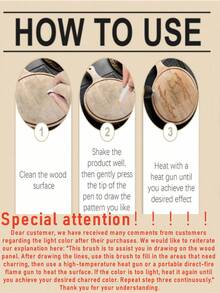 Wood Burning Line Drawing Pen - DIY Wood Burning Pen Tip Marking And Engraving Pen Set, A Wood Burning Pen That Can Be Repeatedly Heated Using A Hot Air Gun Or Lighter To Draw On The Wood Board, Helps Create Beautiful Lines And Distribute Heat More Evenly. It Does Not Require Electricity And Cannot Accommodate Batteries. - Multicolor - View 6