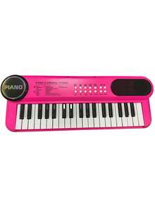 37键儿童钢琴键盘玩具，带麦克风和双扬声器，适合3-8岁男孩女孩，是生日/圣诞节的理想礼物。 - 彩色 - 查看 9
