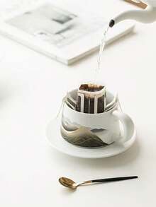 1pc Creative Personalized Chinese Style Ceramic Hand-Drip Coffee Cup, High-Quality Ceramic Household Mug, Specialty Latte Art Cup, Breakfast Milk Cup, Couple Cup, Office Cup, Gift - Multicolor - View 1