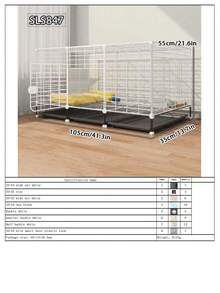 Simple Assembly Indoor Small Dog Cage With Lockable Door, Pull-Out Tray, Easy To Clean, Suitable For Small Puppies, Rabbits, Guinea Pigs, And Other Small Pets - Multicolor - View 14