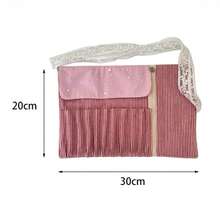 可折叠星形亮片化妆刷套装，带收纳袋，化妆工具整理器 - 彩色 - 查看 12