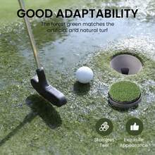 FINGER TEN 高尔夫球洞杯推杆果岭套装（1个装），3.94英寸推杆果岭洞杯，带重型金属底座，适用于后院练习和家庭模拟草坪。 - 綠色 - 查看 6