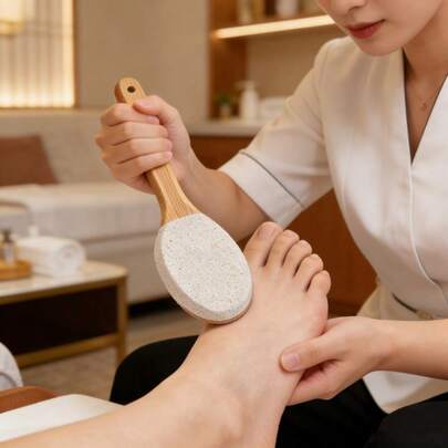 1pc Manual 4-Sided Foot File, Durable Callus Remover Board For Heel & Foot Care, Nail Care, Foot Scrubber Tool With Ergonomic Handle