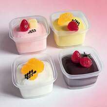 逼真食物造型挤压玩具，秋美原创慢回弹水果布丁挤压玩具，学生减压用品，粘性柔软弹力，手工硅胶挤压玩具，慢回弹挤压，青少年减压礼物，减压小工具 - 彩色 - 查看 2