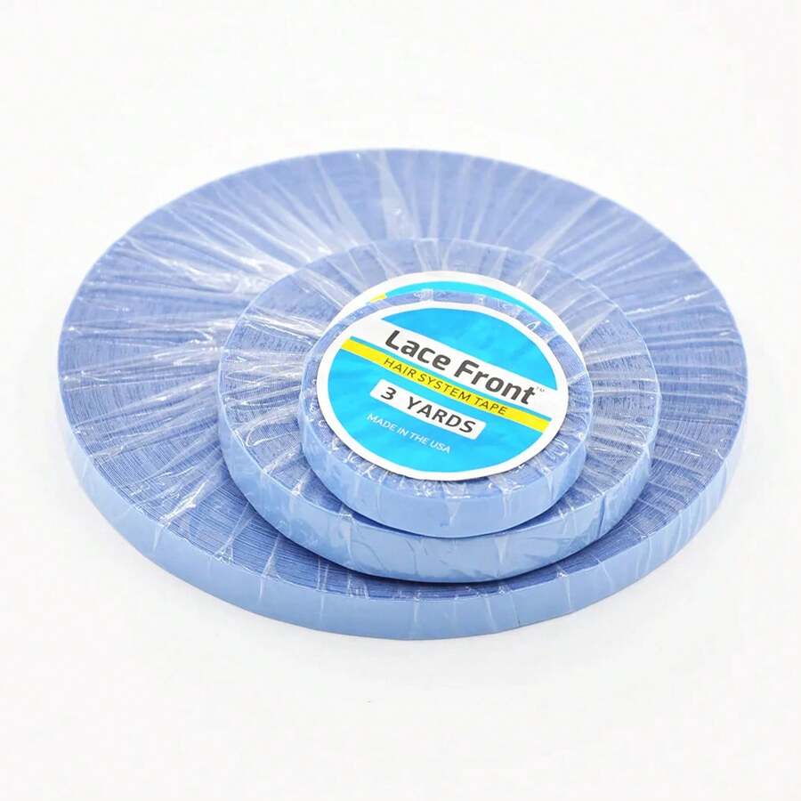 0.8cm Blue Lace Front Wig Tape, Double-Sided Adhesive Tape For Lace Wig/Hair Extensions/Lace Frontal - Blue - View 1