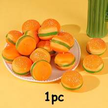 1 món đồ chơi bóp hình bánh hamburger mềm mại, đồ chơi giảm căng thẳng kích thích giác quan cho người tự kỷ, đồ chơi giảm lo âu, đồ chơi bóp cho người lớn (Kiểu ngẫu nhiên) - Nhiều màu - Xem 10