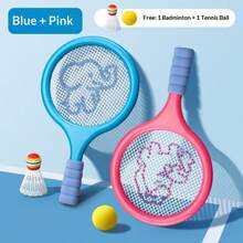 Raqueta de tenis para niños, raqueta de tenis de plástico con 1 pelota de tenis y 1 volante, adecuada para niños y niños pequeños para juegos deportivos al aire libre/interior - Multicolor - Ver 15