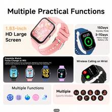 SIMSONLAB Unisex Smart Watch, Calorie Calculation, Multiple Sports Modes, Message Notification & Call Notification, Multi-Functional Smart Watch, Sports Style Suitable For Smart Watch - Multicolor - View 4