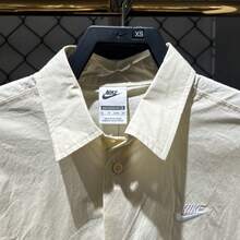 Nike 男士宽松翻领休闲短袖衬衫 - 淺卡其色 - 查看 3