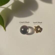 5pcs Mini Crystal Ball House Decor - Transparent Sphere Mini With Gold Base And Clear Dome - Gold Base and Transparent Dome - View 5