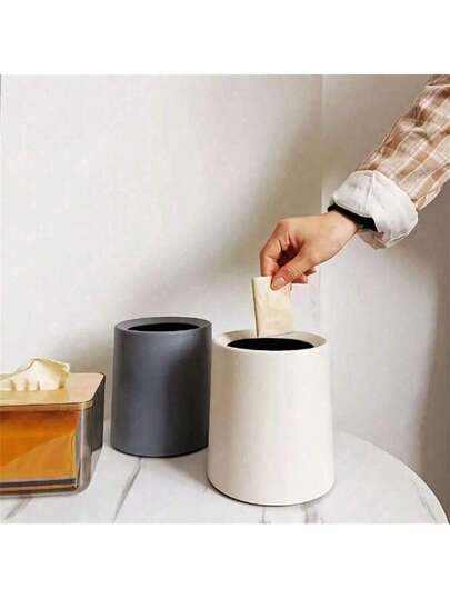 Mini Treasure Chest, Desktop Trash Can, Plastic Mini Trash Can For Home, Living Room, Thoughtful Assistant, Dual-Layer Small Trash Can, Minimalist Style For Kitchen, Bathroom, Bedroom, Dorm, Office Desk, Mini Trash Can