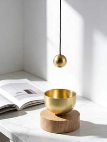 Mini Copper Bell, Handheld Zen Bell, Bedroom & Desktop Decor, Buddhist Prayer, Home Yoga Daily Relaxation, Holiday Party Gift, Festival Decoration - One Size Fits All - View 2