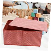 Hohopeti Caja Organizadora De Ropa Almacenamiento De Edredones Plegable Tapa Pp - Rojo Oscuro - Ver 6