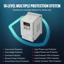 4kW 18A 5PS Frequenzumrichter VFD AC 220–240V Frequenzregler Drehzahlregler Frequenzwandler Wechselrichtermotor VFD Inverter Variable Frequency Driver inkl. 20cm Steuerkabel - 4 kW 18 A 5 PS - Übersicht 4