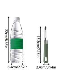 Pelador y rebanador multiusos de acero inoxidable para verduras y frutas, apto para patata, pepino, manzana, zanahoria y diversos productos - Multicolor - Ver 12