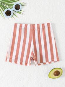1pc Boys' Striped Swim Trunks - Multicolor - View 1