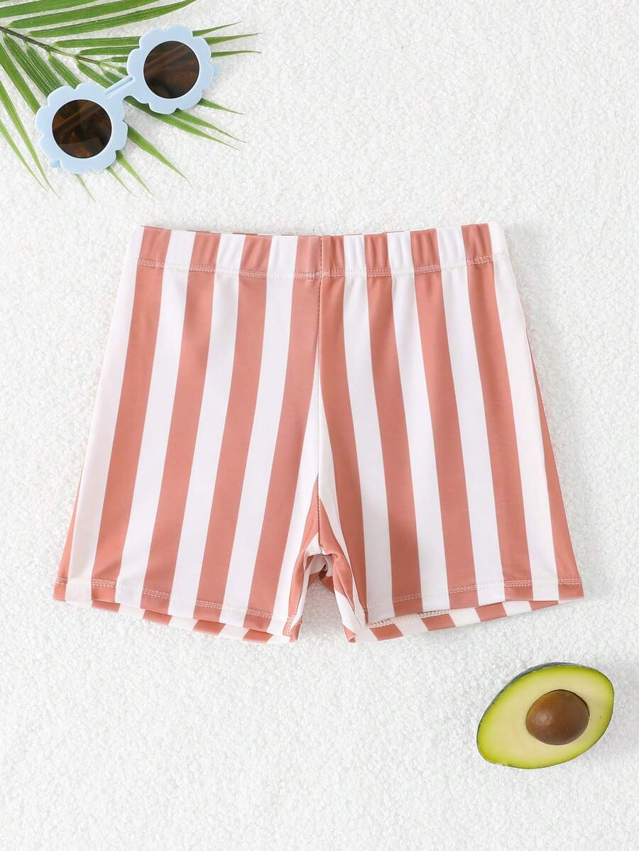 1pc Boys' Striped Swim Trunks - Multicolor - View 1