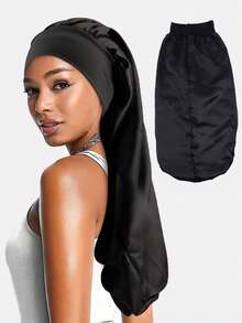 1pc Women's Long Hair Sleeping Cap, Suitable For Daily Use - Multicolor - View 21