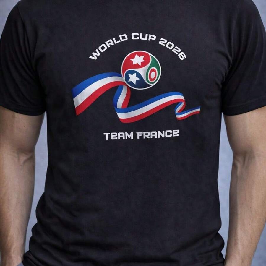 World Cup 2026 Team France Classic T-Shirt, Shirt For Soccer Fan - màu đen - Xem 1