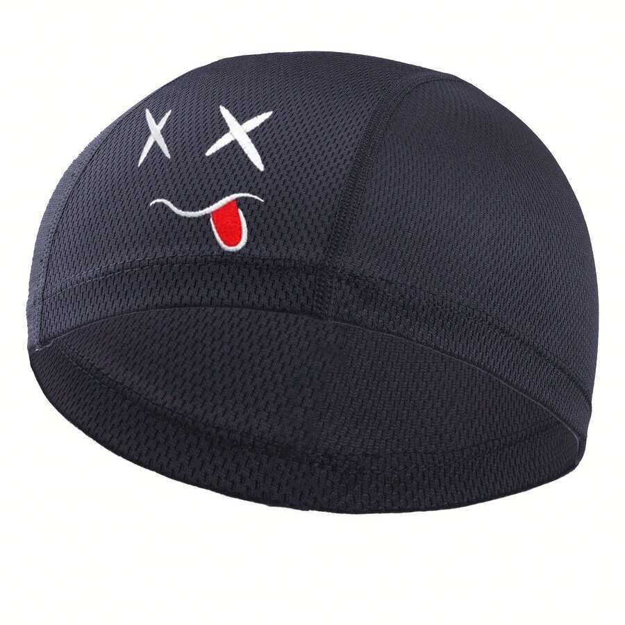 1 Piece Of Breathable Mesh Headgear, Lightweight And Quick-Drying, Unisex Sports Motorcycle Baseball Cap, Thickened Cycling Cap, Suitable For Outdoor Sports, Running, Travel, And Work, Cooling Cycling Beanie - Black - View 1
