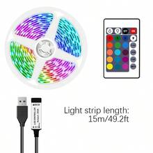 5V USB LED Light Strip, Self-Adhesive TV Backlight, Suitable For Home Wall, Room, Stairs, Corridor And Christmas Decoration - Multicolor - View 13