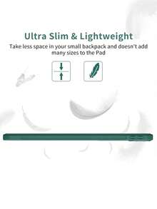 Funda con tapa abatible inteligente para Pad SE de 11 pulgadas (2023), Pro de 12.1 pulgadas (2024), 11 pulgadas 2 (2025), activación/suspensión automática, material TPU de unicolor, protectora - Verde Oscuro - Ver 4